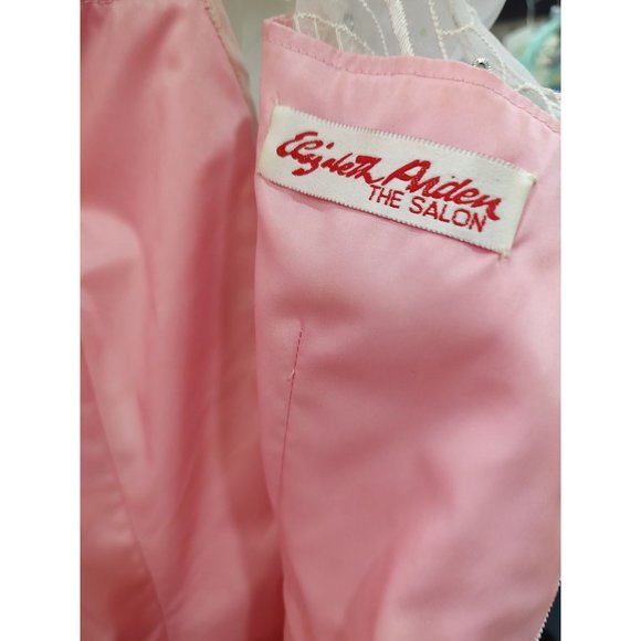 Vintage Pink BarbieCore Drop Waist Rose Taft Couture Gown by Elizabeth Arden - Picture 7 of 16